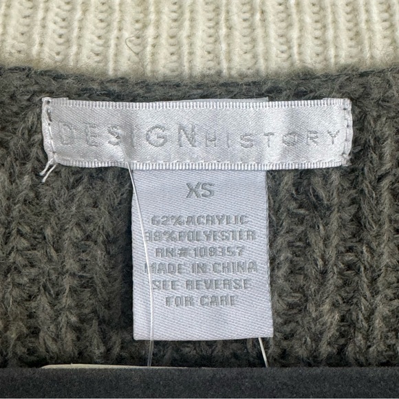 Evereve Design History Size XS Sage Green and Cream Button Up Cardigan Sweater - Picture 6 of 8